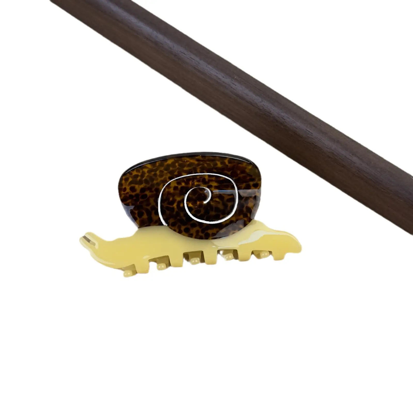 Korean Style Snail Acetate Hair Clips with Sun Star Design
