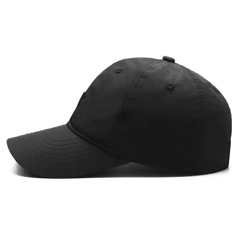 Men's Black Curved Eaves Cap with Logo