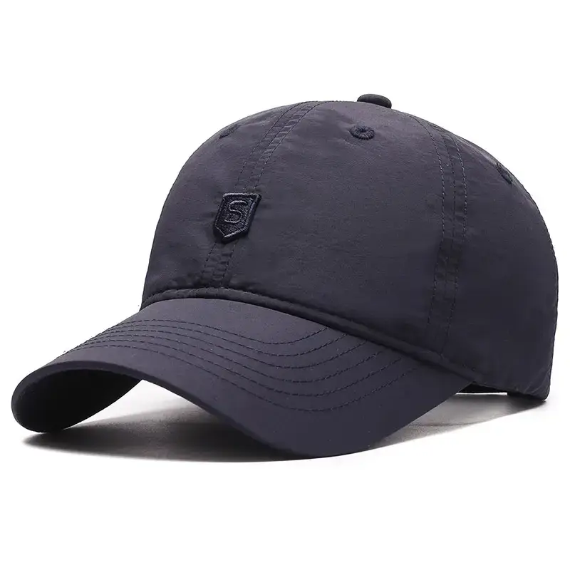 Men's Black Curved Eaves Cap with Logo