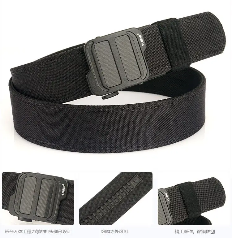 TUSHI 3.8CM Double Layer Nylon Belt for Men — feature 14