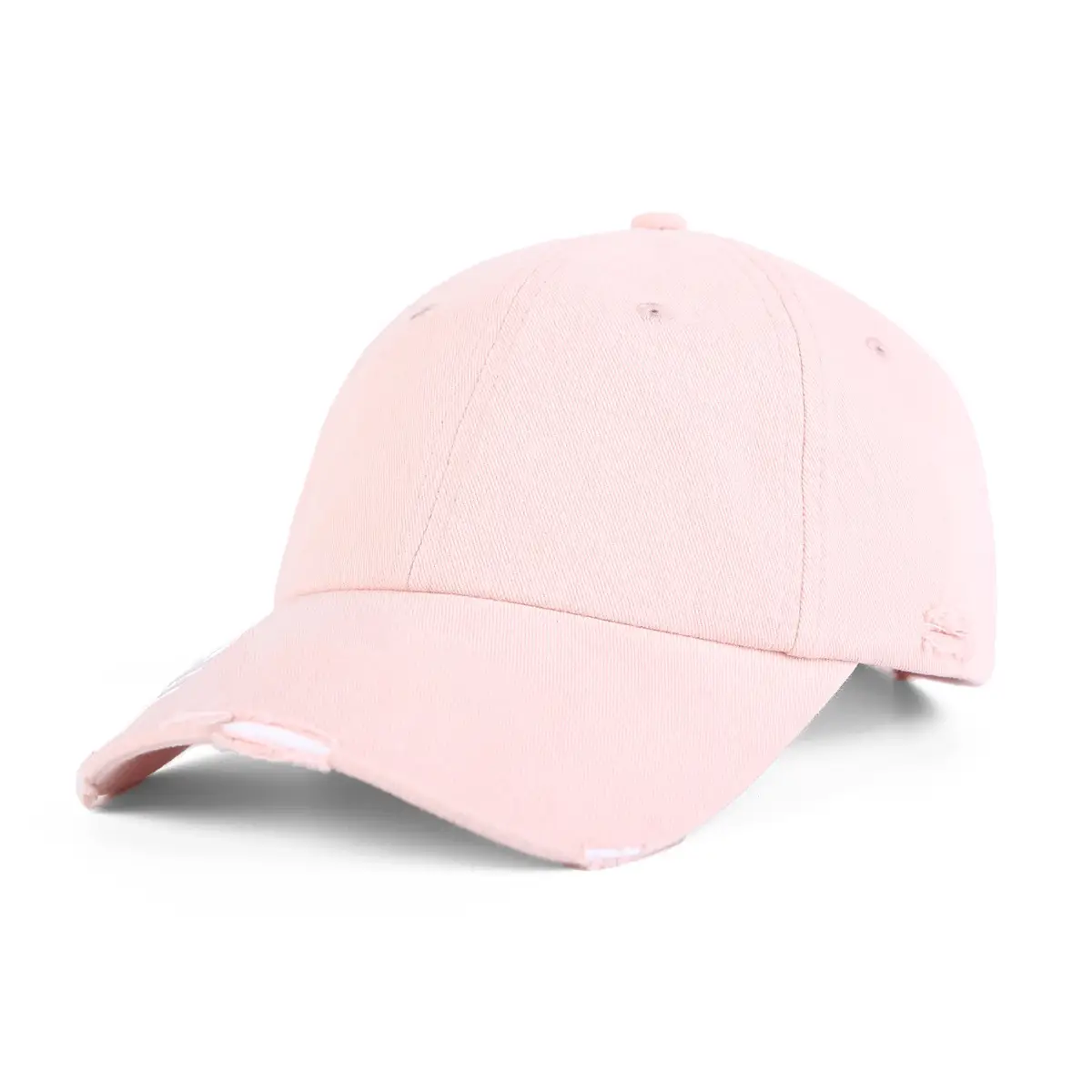 Gray Washed Cotton Baseball Cap with Large Brim - Image 3