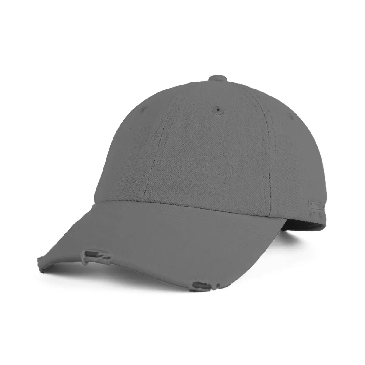 Gray Washed Cotton Baseball Cap with Large Brim - Image 4