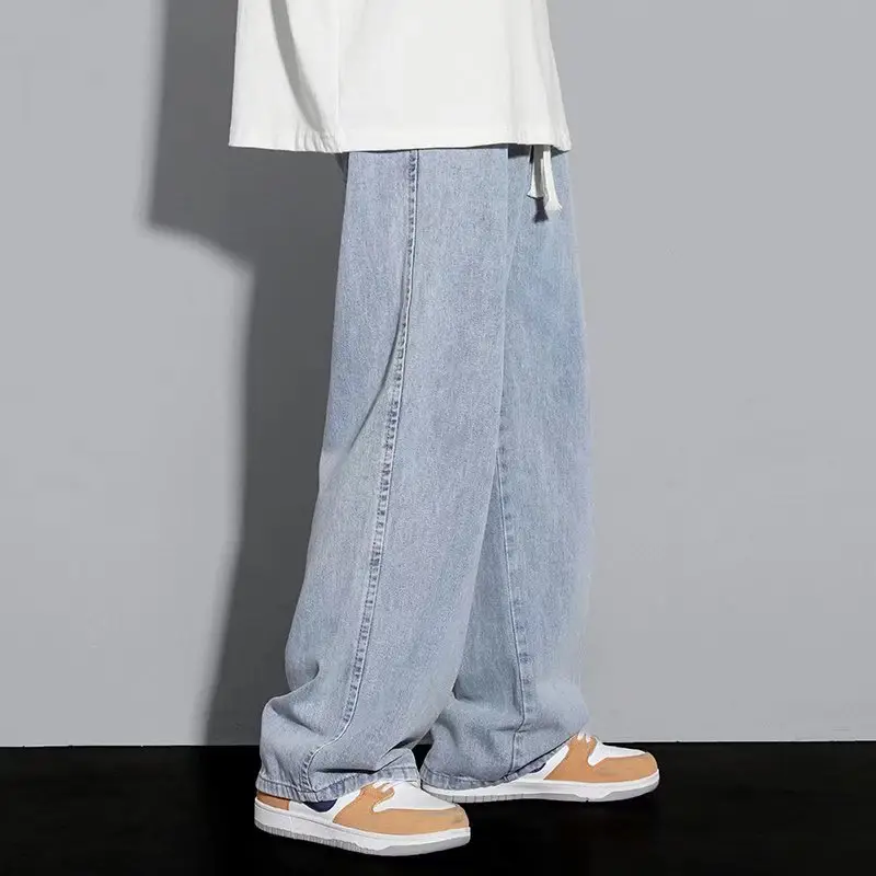 Men Fleece-Lined Loose Jeans 2025 Winter Trendy - Image 6