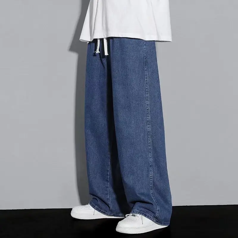 Men Fleece-Lined Loose Jeans 2025 Winter Trendy - Image 5