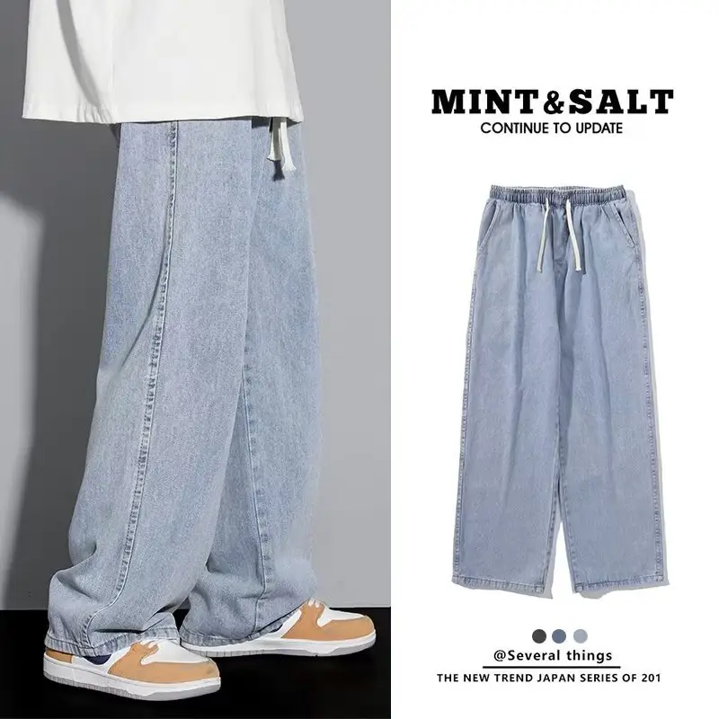 Men Fleece-Lined Loose Jeans 2025 Winter Trendy — feature 4