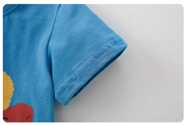 Blue Printed Boys T-Shirt Pure Cotton Summer Wear — feature 13