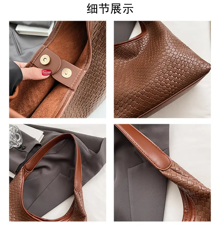 Western Style Large Capacity Woven Shoulder Bag 2024 — feature 7