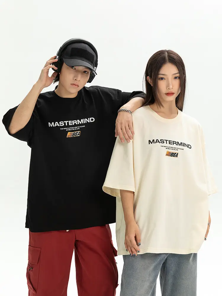 Men's White Mastermind Printed T-Shirt Short Sleeve Summer - Image 4