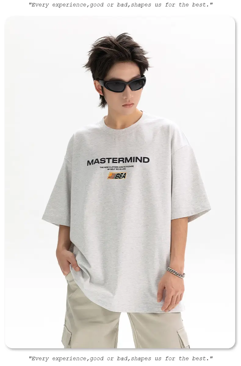 Men's White Mastermind Printed T-Shirt Short Sleeve Summer — feature 14