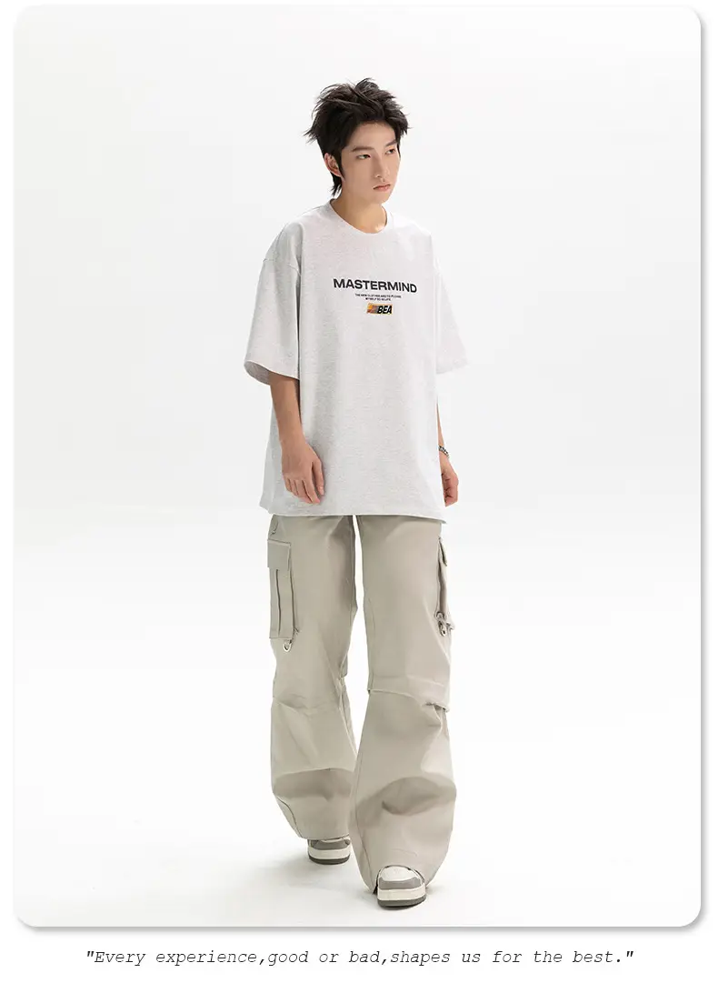 Men's White Mastermind Printed T-Shirt Short Sleeve Summer — feature 15