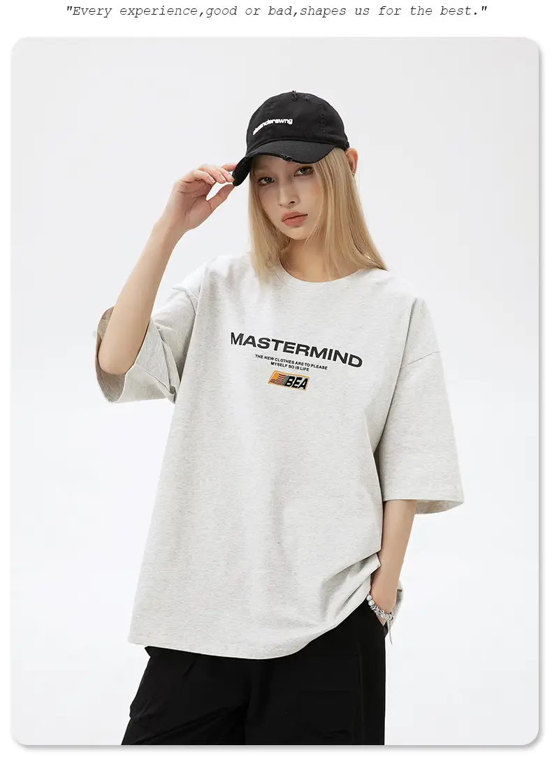 Men's White Mastermind Printed T-Shirt Short Sleeve Summer — feature 18