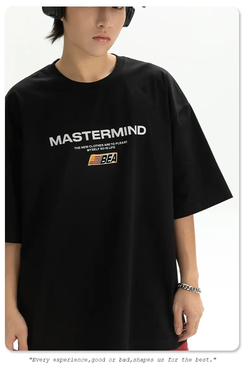Men's White Mastermind Printed T-Shirt Short Sleeve Summer — feature 24