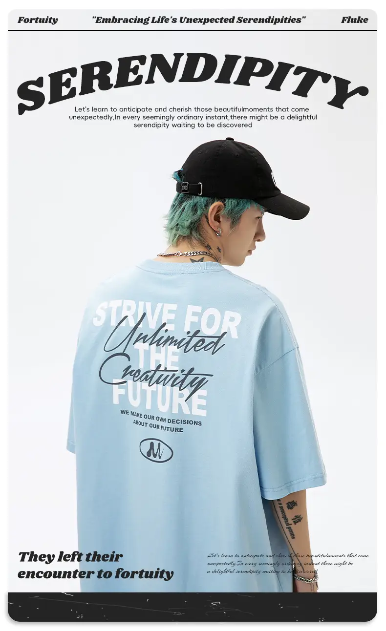 Men Black Strive For Future T-Shirt Short Sleeve Cotton — feature 5