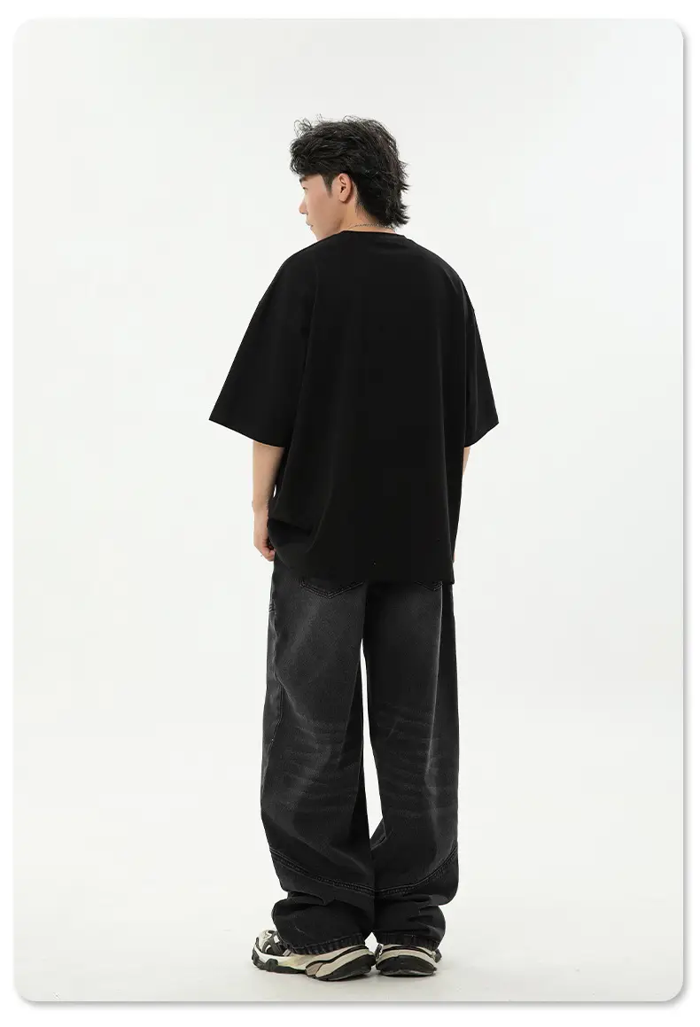 Helu Men's White Mastermind Letter T-Shirt Loose Fit — feature 24