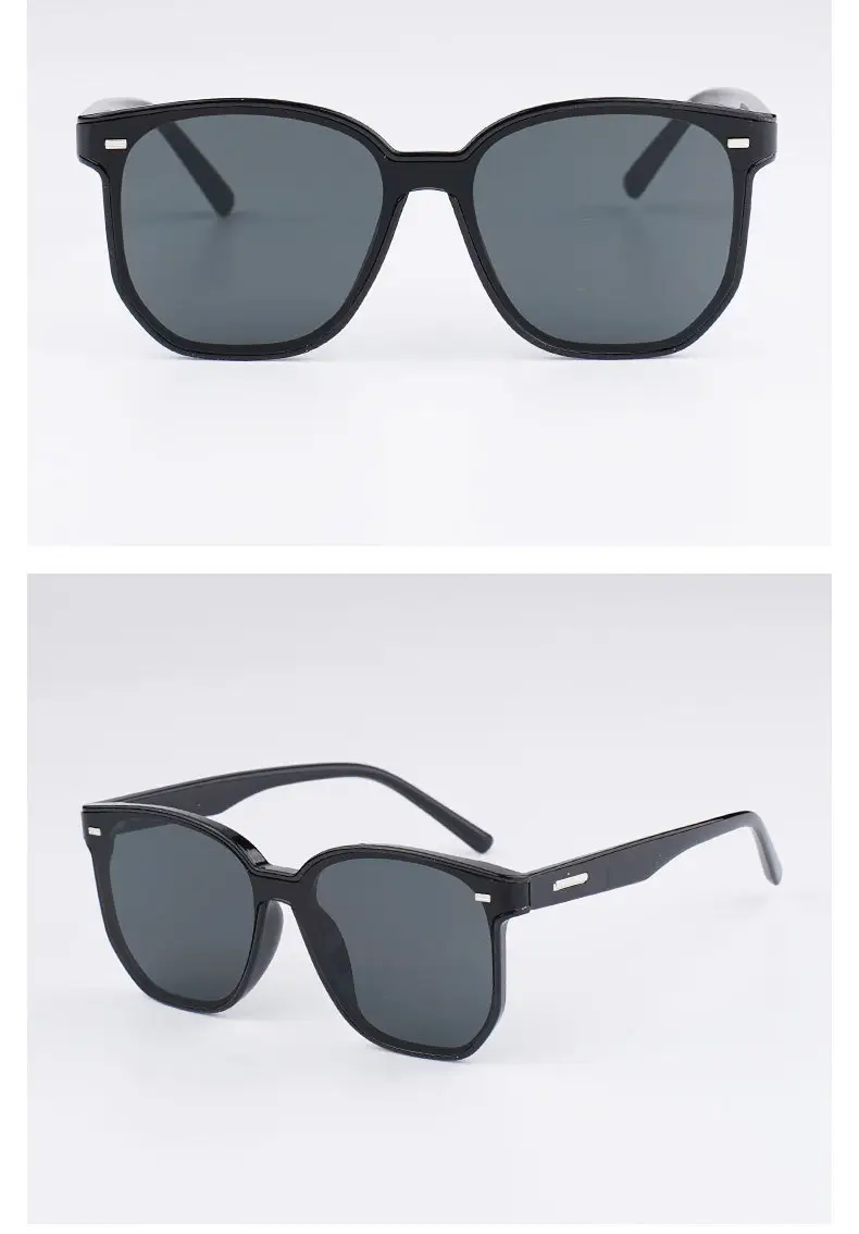 Men Curved UV400 Sunglasses Black Frame — feature 5
