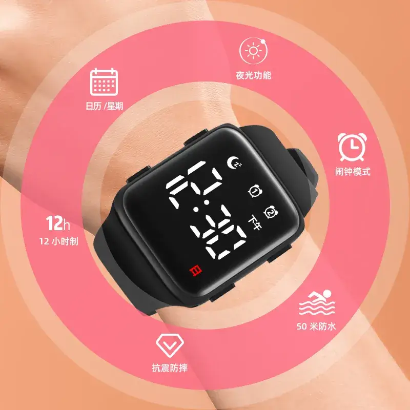 2024 LED Chinese Alarm Watch with Alarm Clock - Image 9
