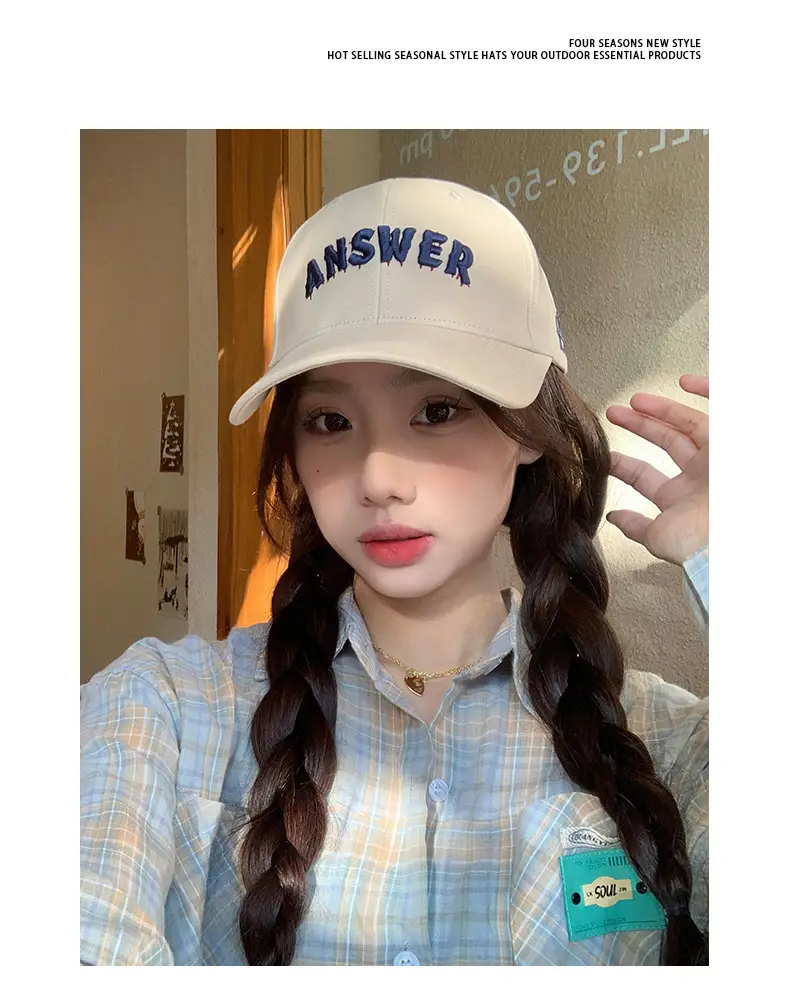 Men White 3D Letter Baseball Cap for Men — feature 4