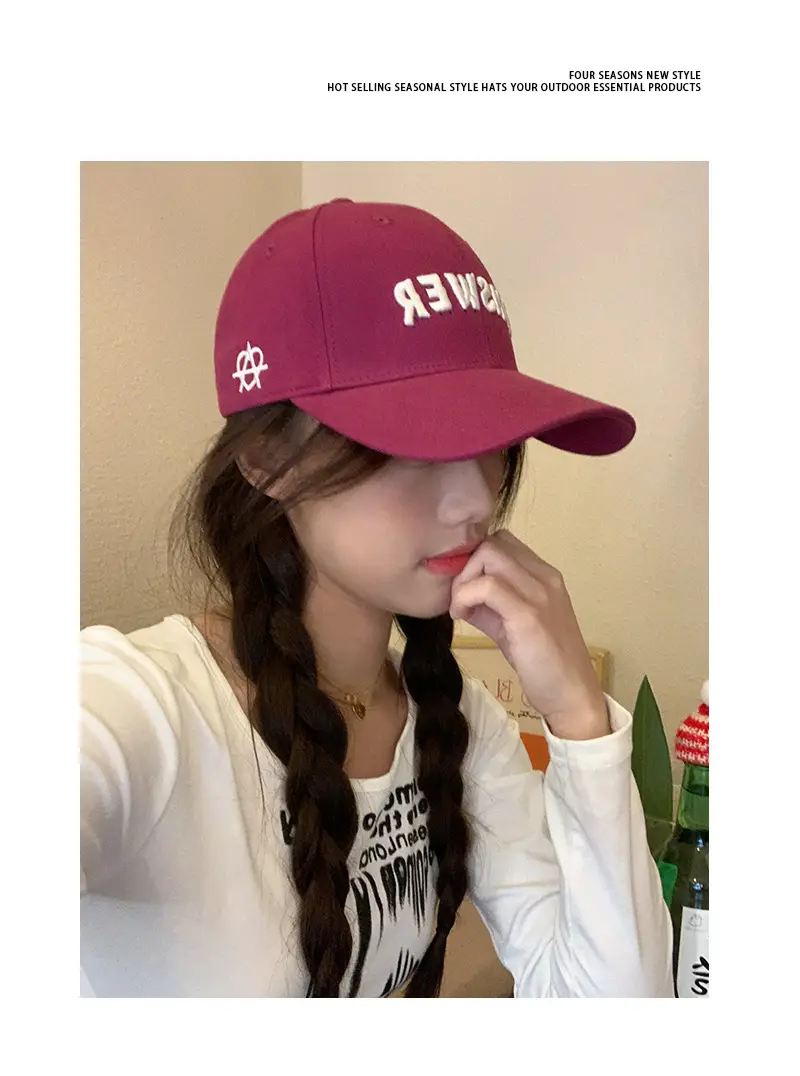 Men White 3D Letter Baseball Cap for Men — feature 6