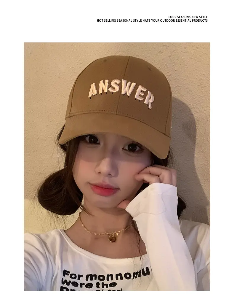 Men White 3D Letter Baseball Cap for Men — feature 7