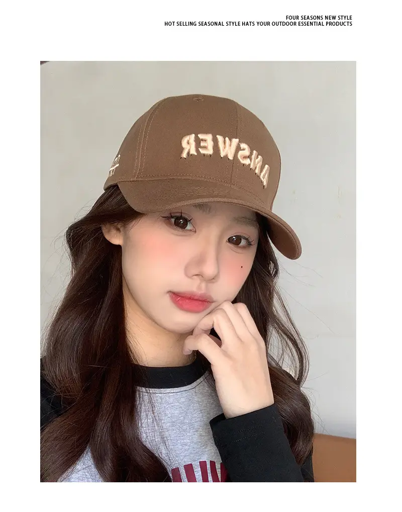 Men White 3D Letter Baseball Cap for Men — feature 8