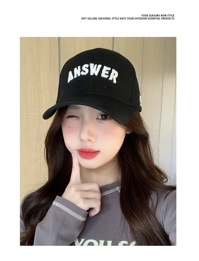 Men White 3D Letter Baseball Cap for Men — feature 9