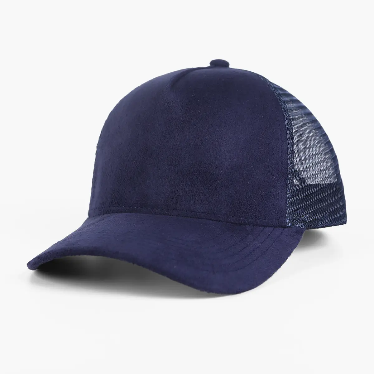 Pink Mesh Back Baseball Cap with Black Suede Front - Image 9