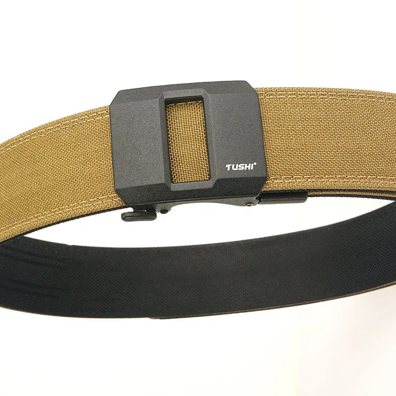 Double-layer hardened automatic buckle pistol belt nylon outdoor - Image 3