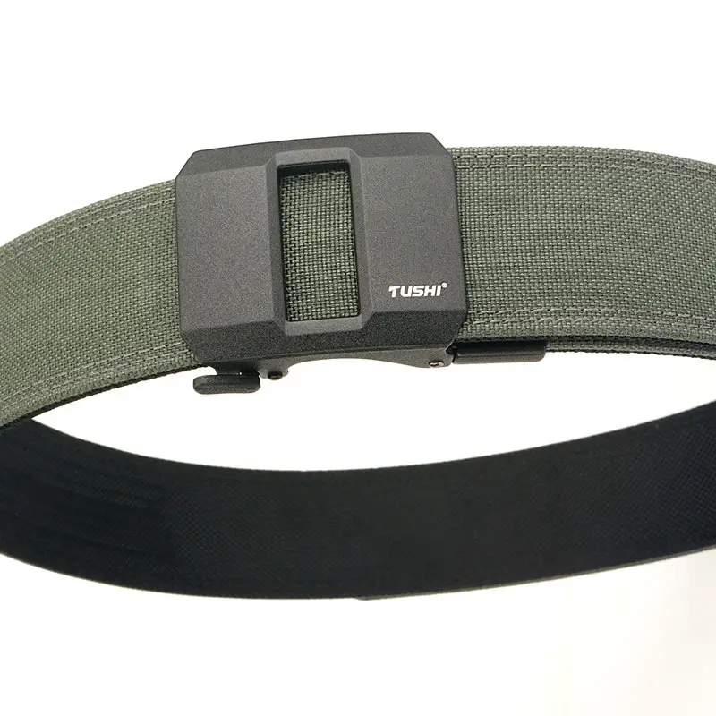 Double-layer hardened automatic buckle pistol belt nylon outdoor - Image 4