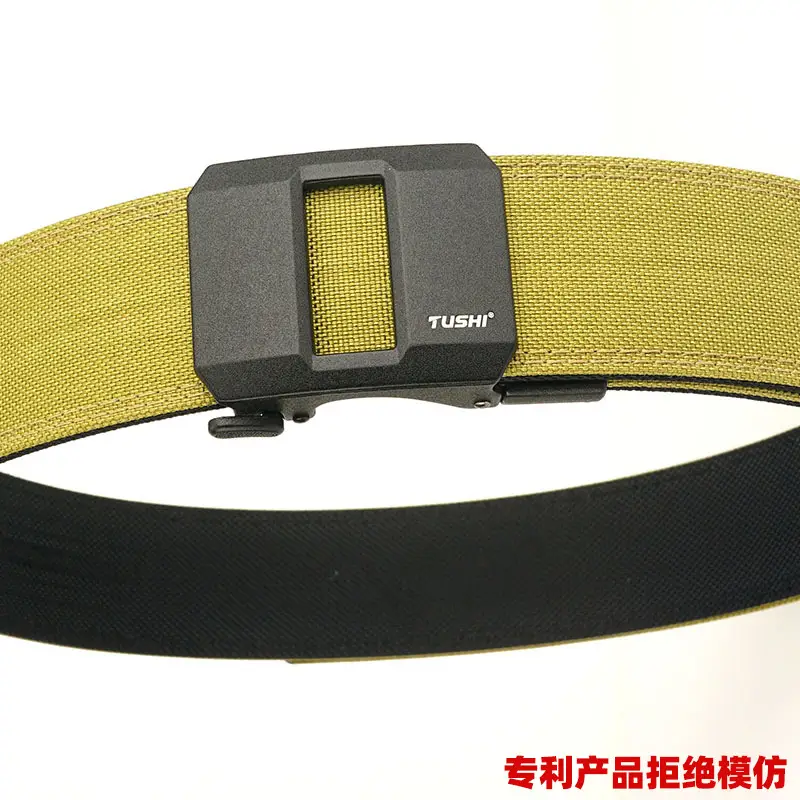 Double-layer hardened automatic buckle pistol belt nylon outdoor - Image 6