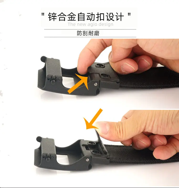 Double-layer hardened automatic buckle pistol belt nylon outdoor — feature 12
