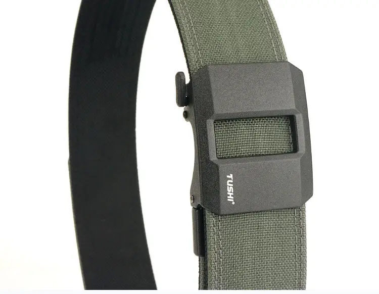 Double-layer hardened automatic buckle pistol belt nylon outdoor — feature 19