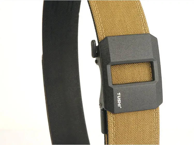 Double-layer hardened automatic buckle pistol belt nylon outdoor — feature 22