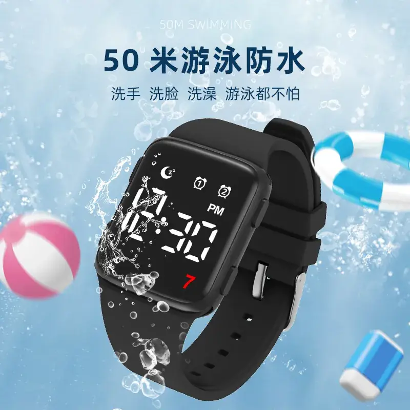 Waterproof Student Alarm Clock with Digital Display - Image 2
