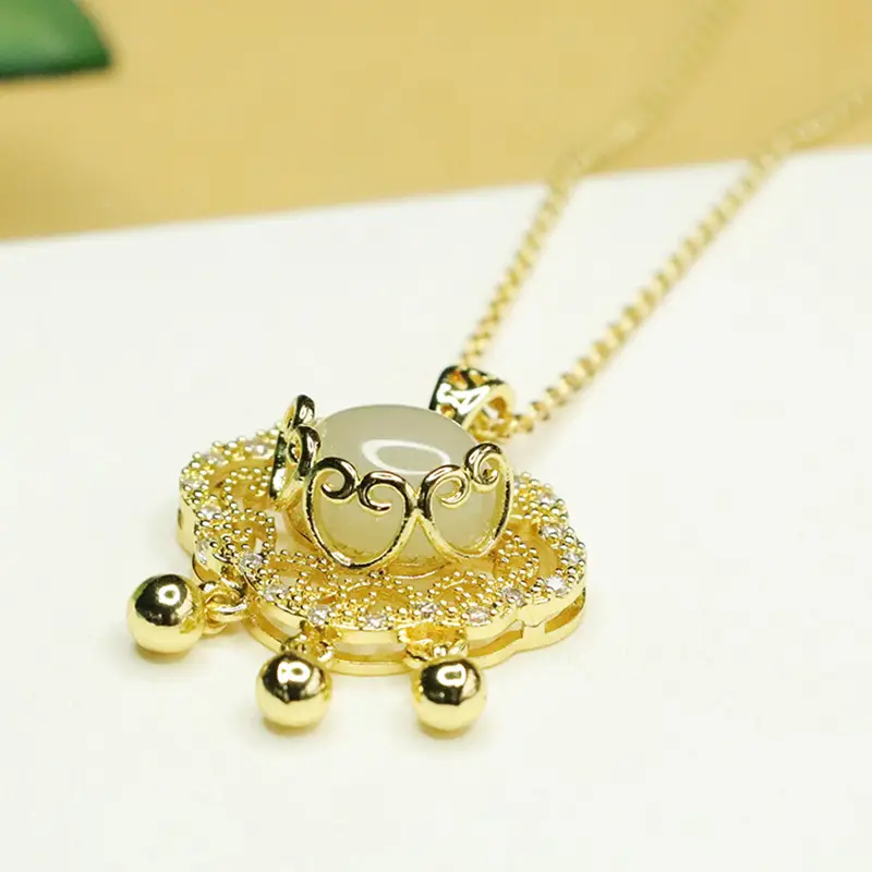 Aiyu Hetian Jade Necklace for Women Clear Water Jade — feature 9