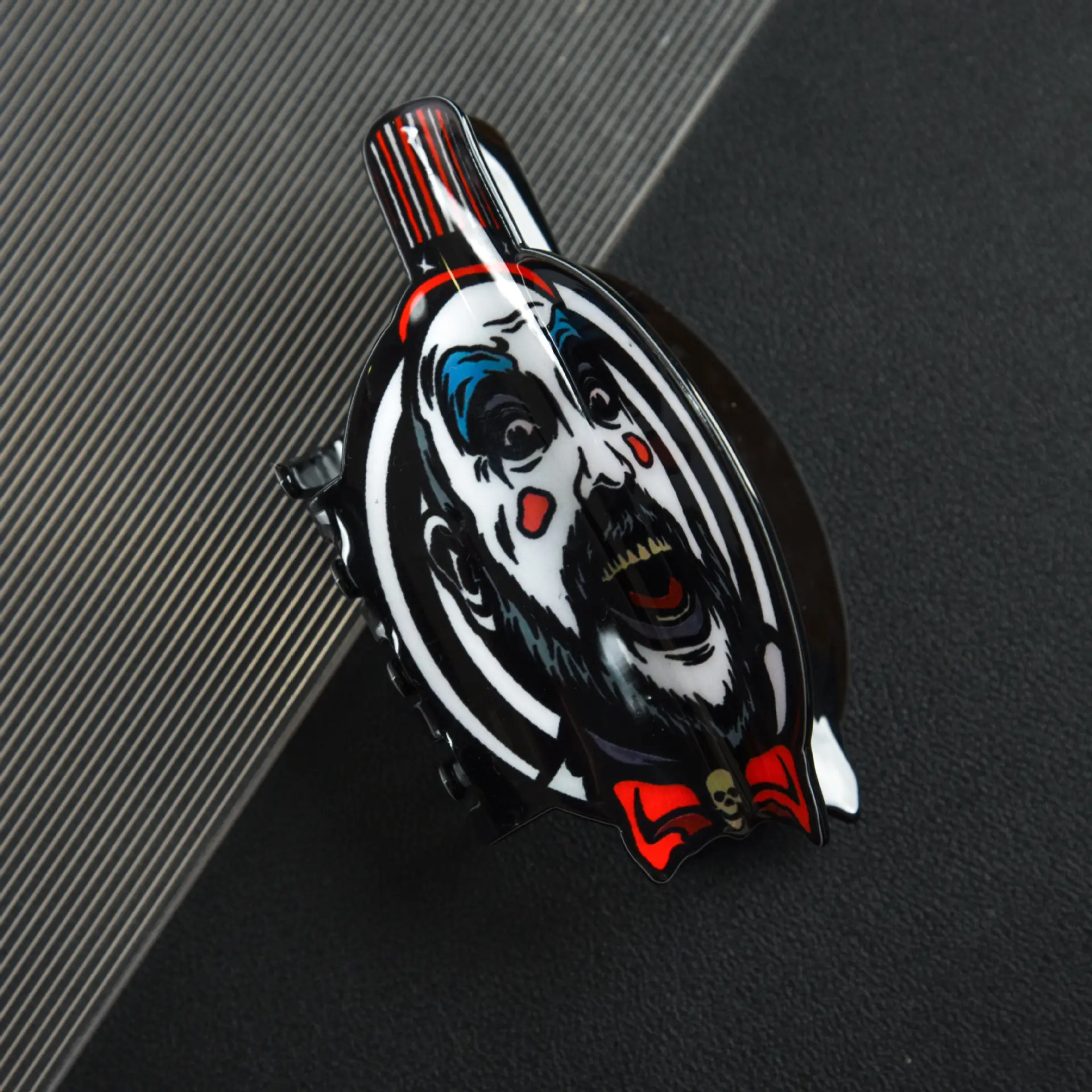 Shark Clip for Hair Band - Red Black Design - Image 10