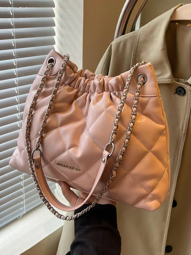 Pink Rhombus Chain Shoulder Bag for Women 2023 - Image 7