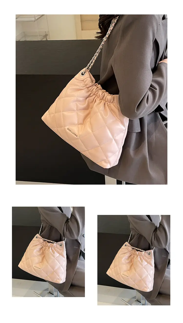 Pink Rhombus Chain Shoulder Bag for Women 2023 — feature 11