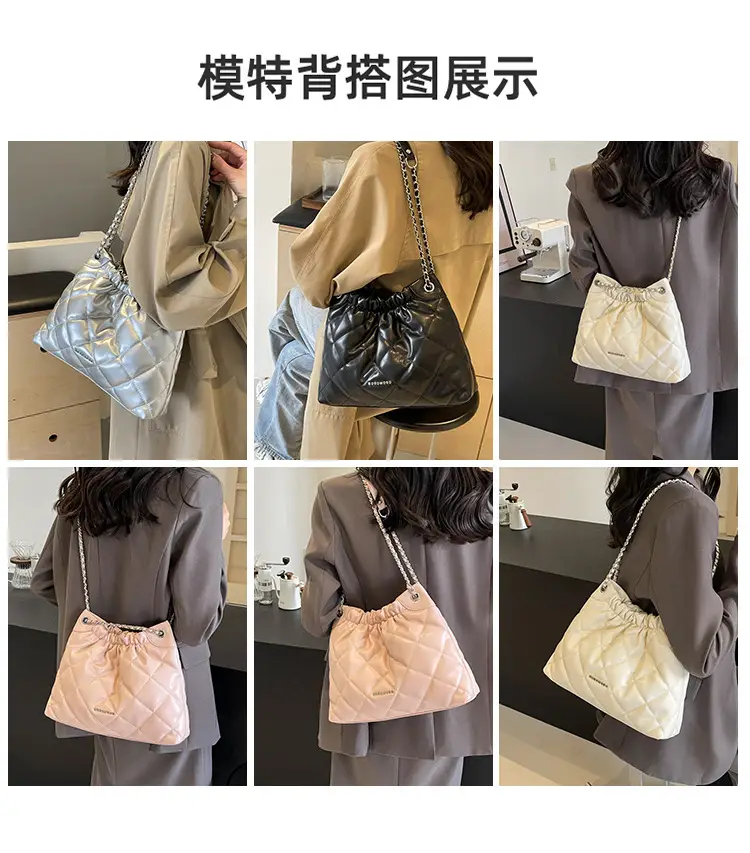 Pink Rhombus Chain Shoulder Bag for Women 2023 — feature 8