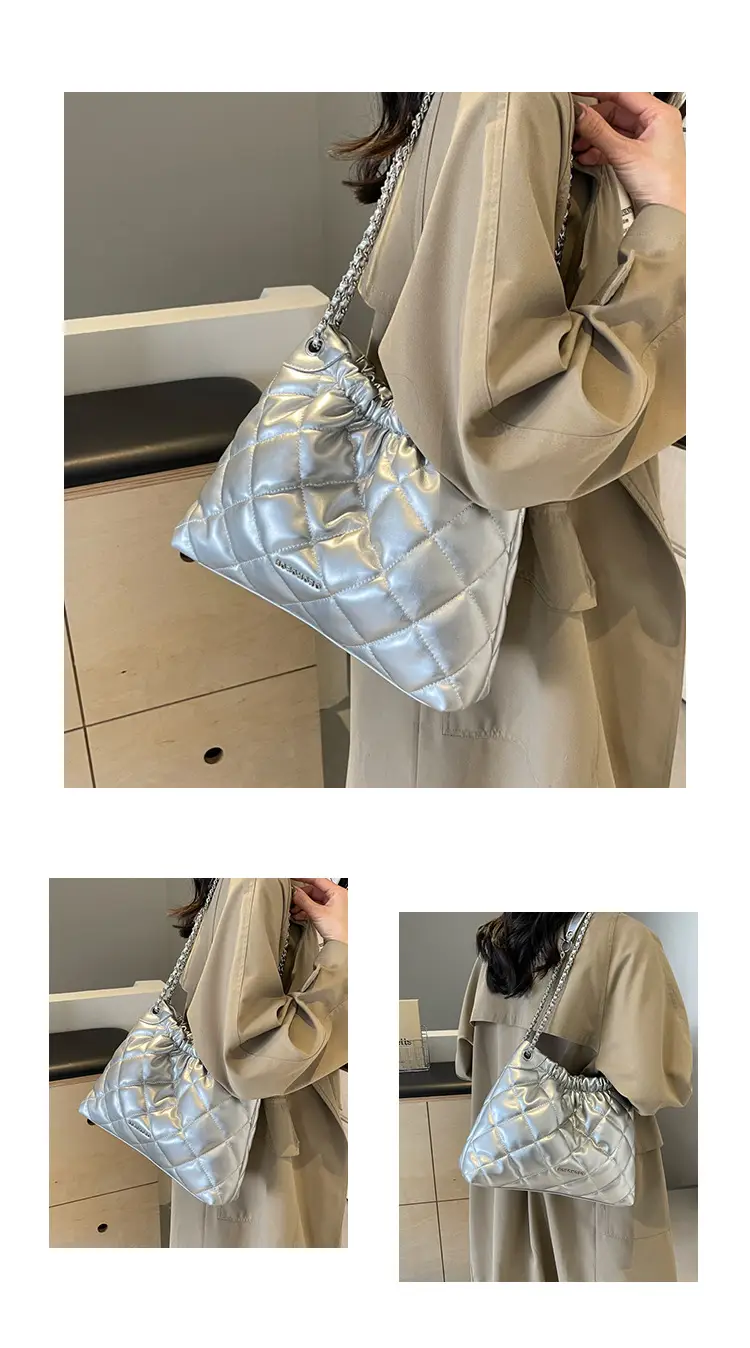 Pink Rhombus Chain Shoulder Bag for Women 2023 — feature 9