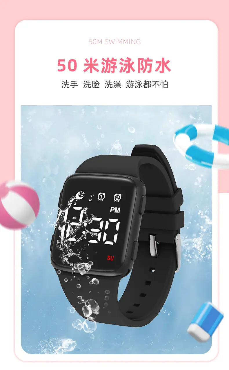 2024 LED Digital Watch with Waterproof Band — feature 7