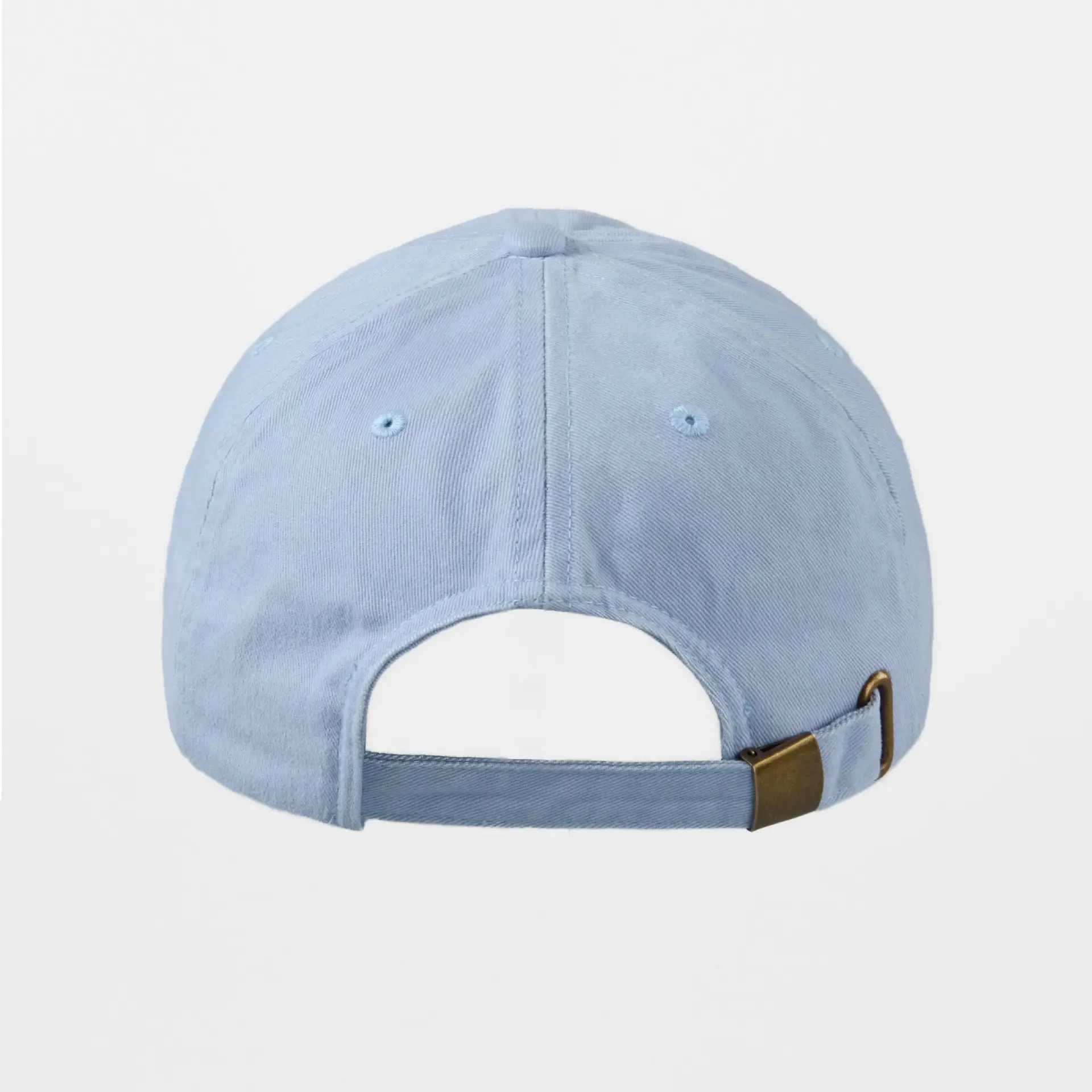 Light Blue Cotton Baseball Cap Retro Brushed Finish - Image 21