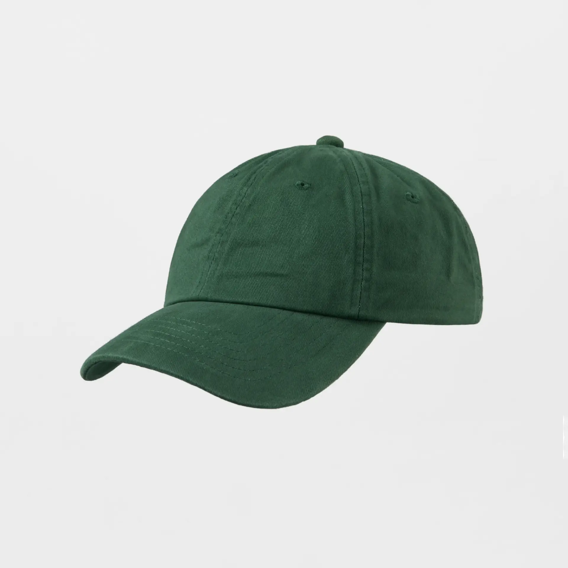 Light Blue Cotton Baseball Cap Retro Brushed Finish - Image 12