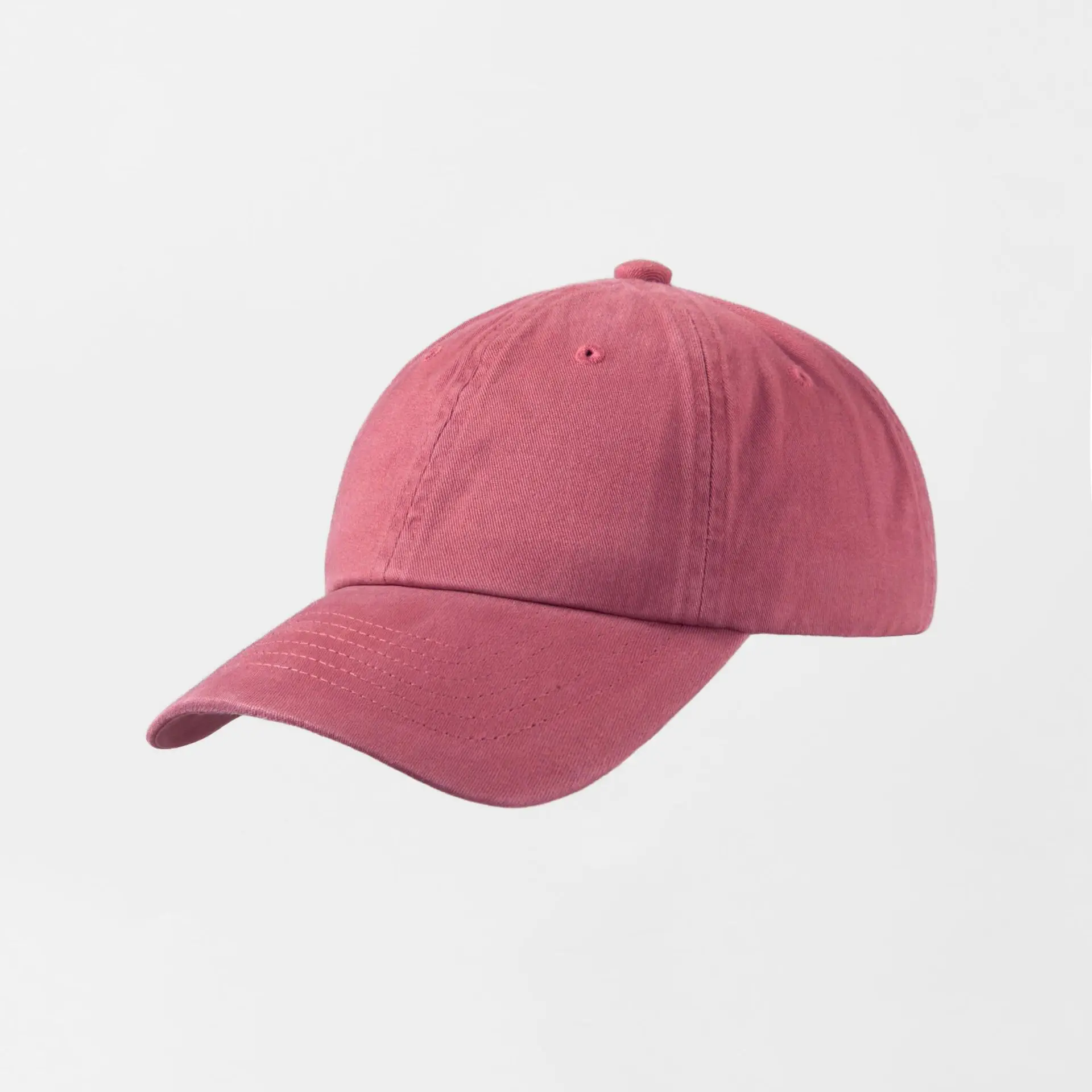 Light Blue Cotton Baseball Cap Retro Brushed Finish - Image 17