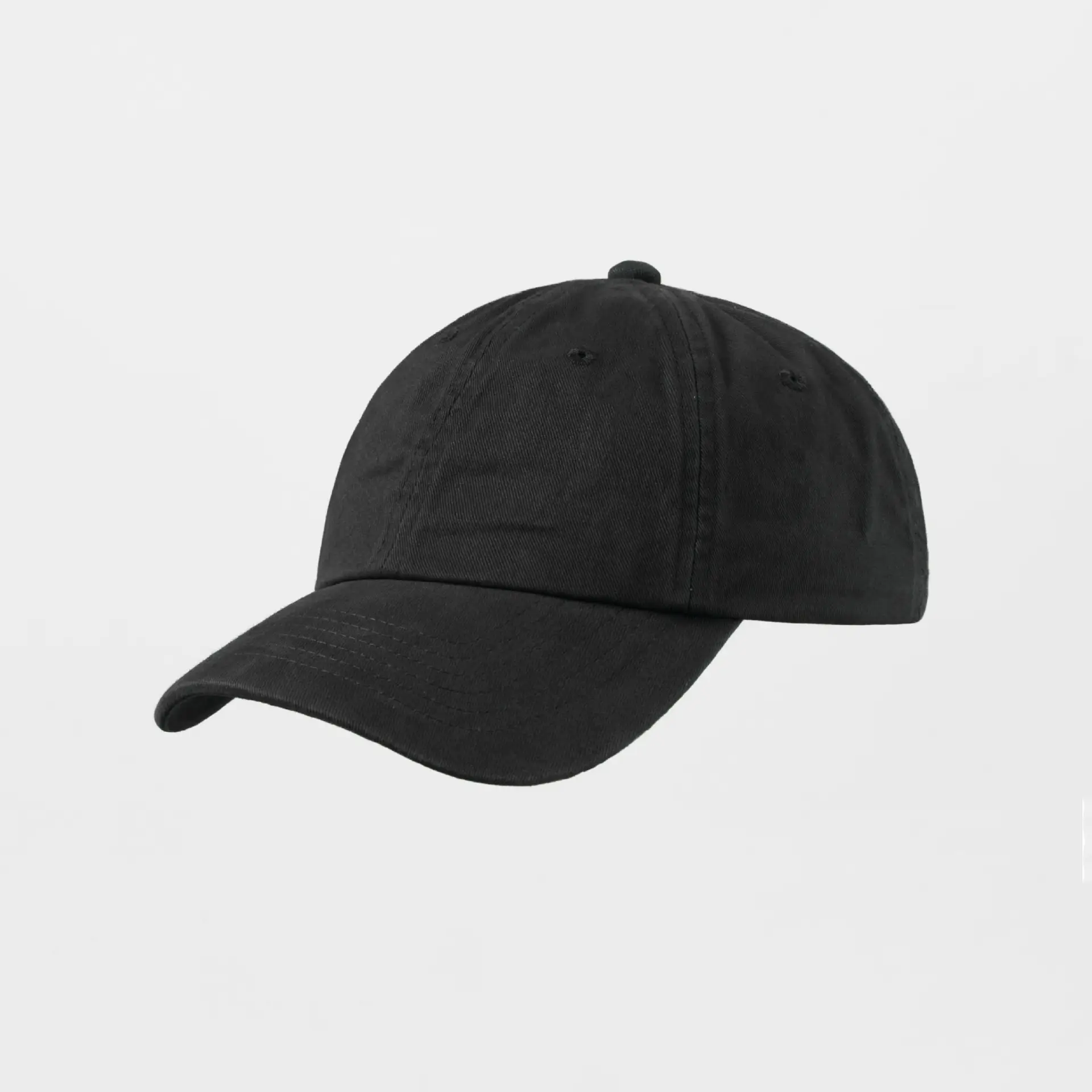Light Blue Cotton Baseball Cap Retro Brushed Finish - Image 8
