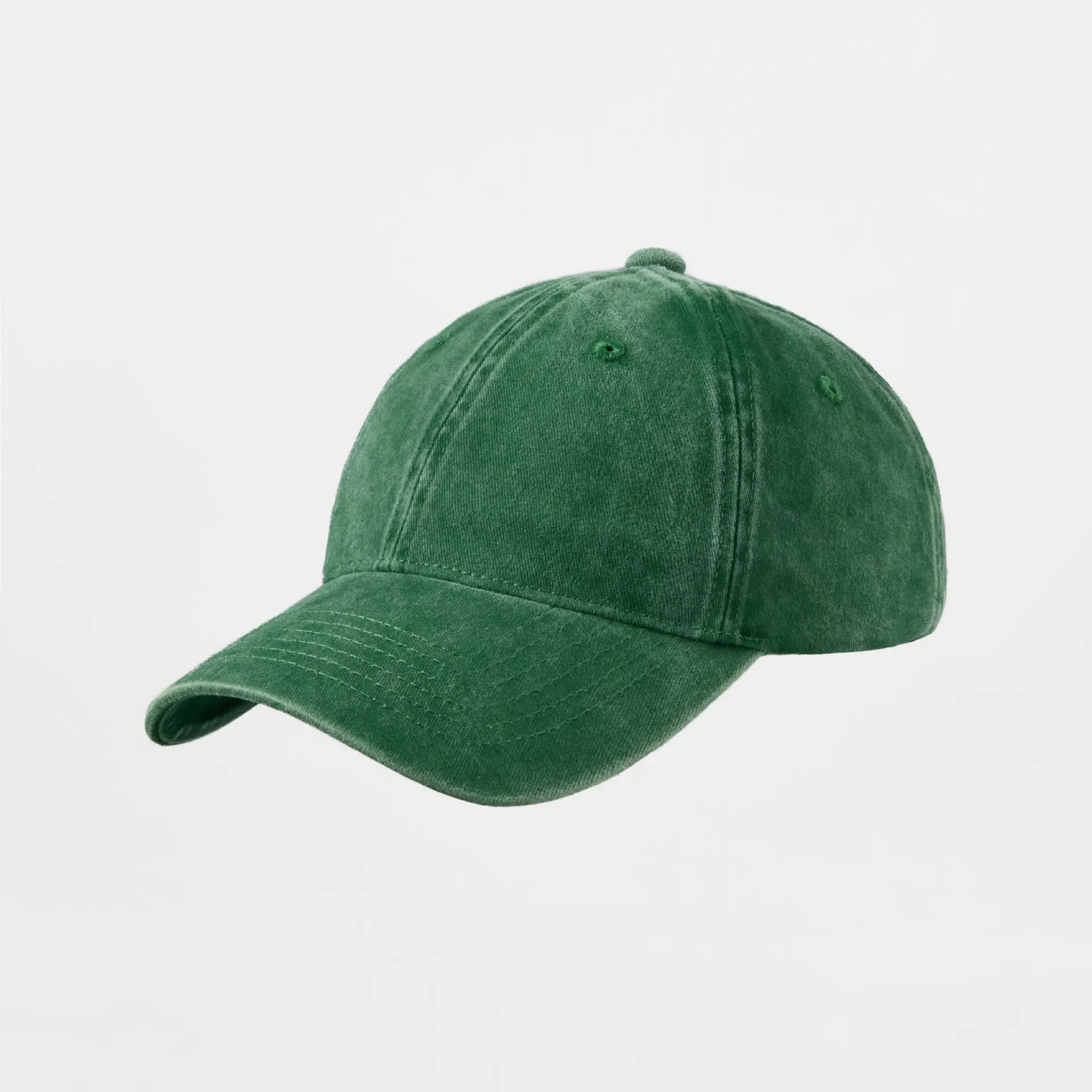 Grey Washed Baseball Cap with Peaked Design - Image 17