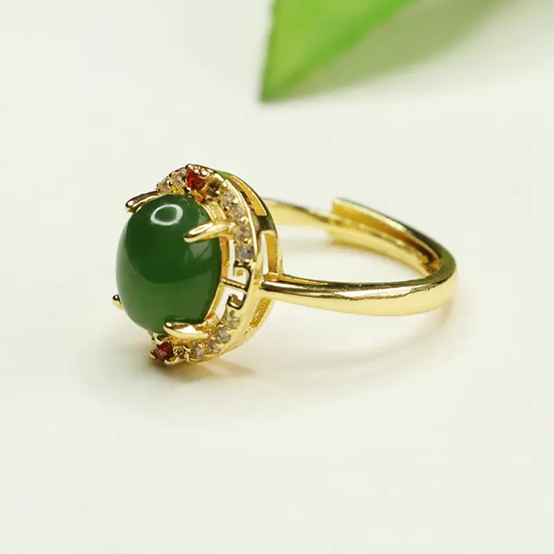 Green Jade Finger Ring for Women Wholesale Dropshipping - Image 3