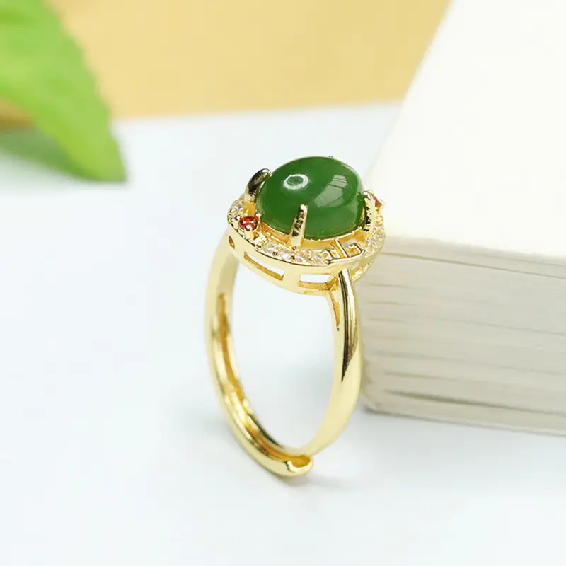 Green Jade Finger Ring for Women Wholesale Dropshipping — feature 9