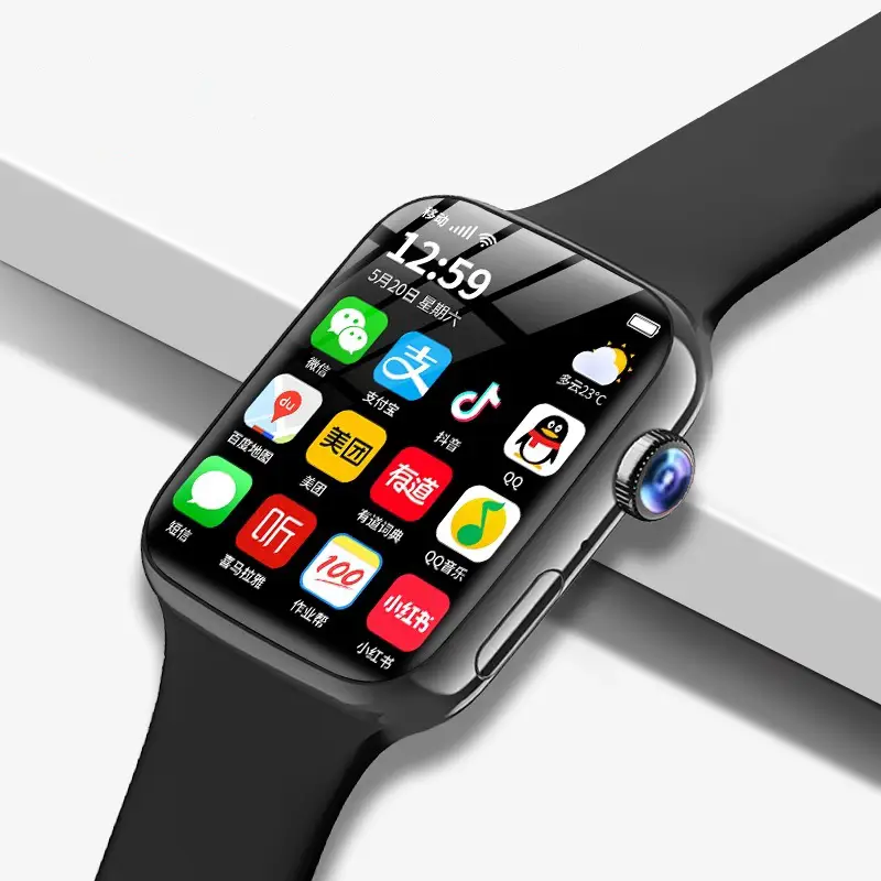 Smartwatch from Huaqiangbei with Card Slot, Camera, Wi-Fi, Bluetooth, Nfc, Voice Recognition, Touch Buttons, and Smart Notifications