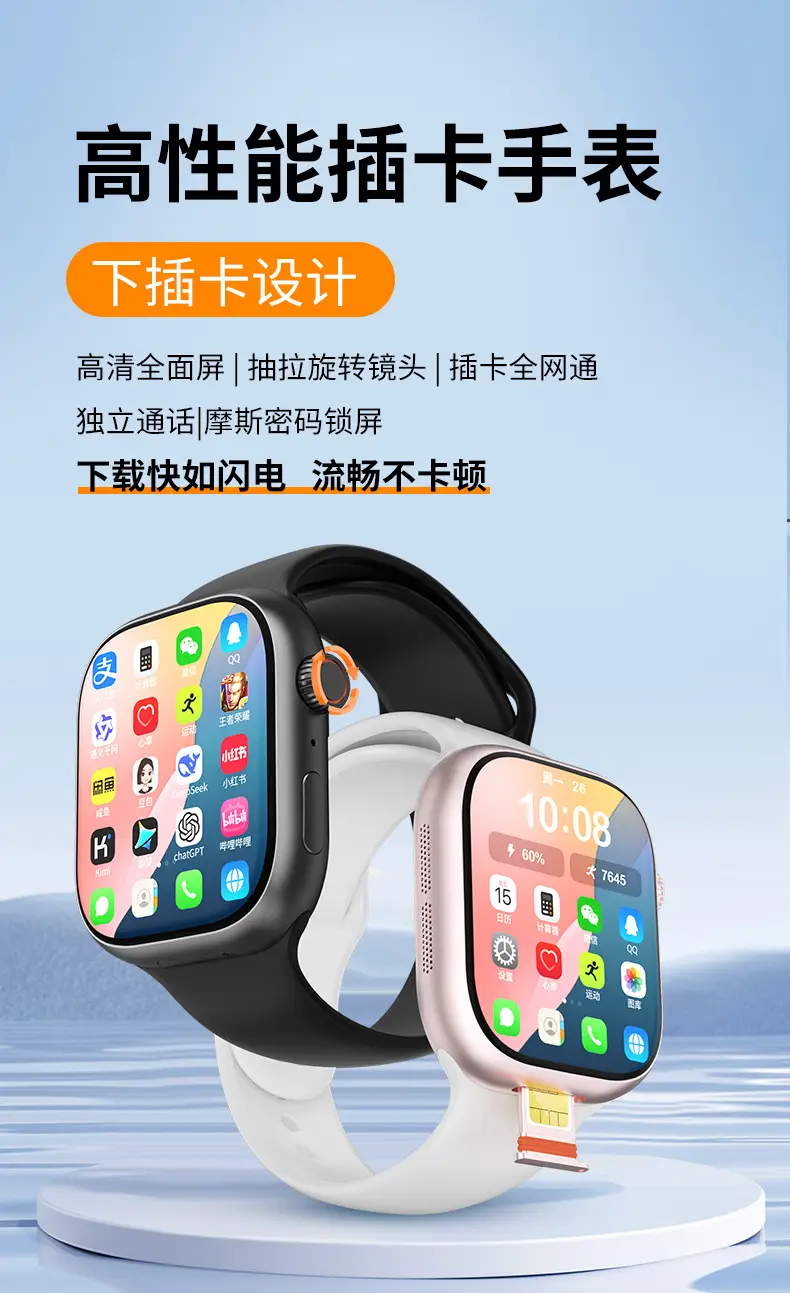 Smartwatch from Huaqiangbei with Card Slot, Camera, Wi-Fi, Bluetooth, Nfc, Voice Recognition, Touch Buttons, and Smart Notifications — feature 14