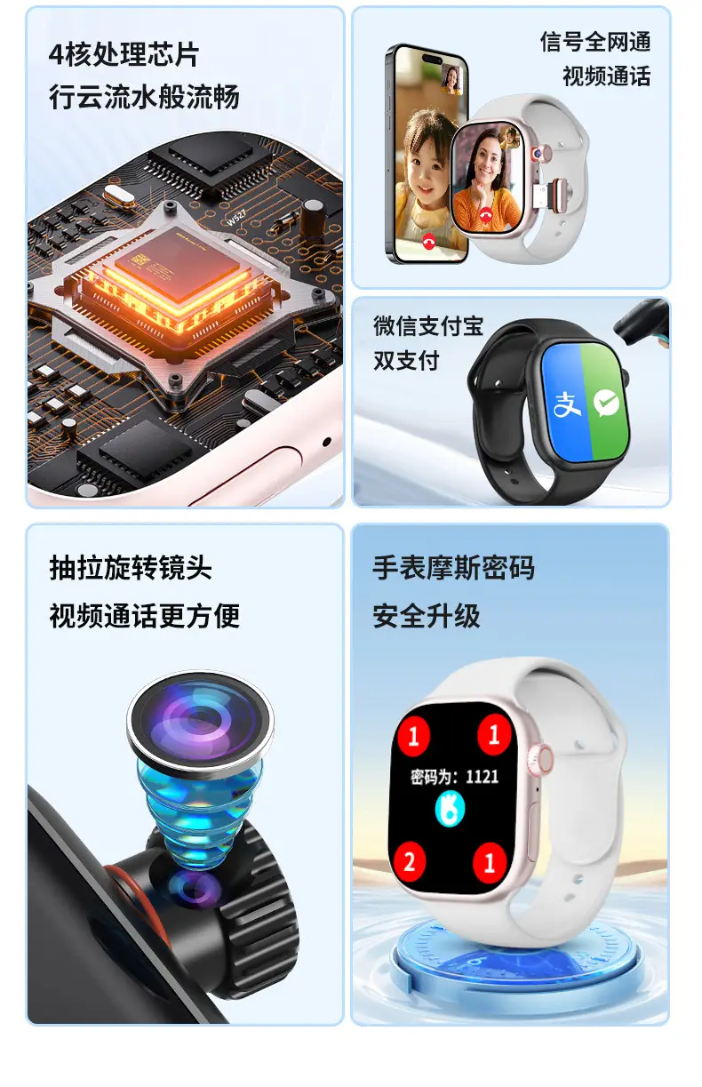 Smartwatch from Huaqiangbei with Card Slot, Camera, Wi-Fi, Bluetooth, Nfc, Voice Recognition, Touch Buttons, and Smart Notifications — feature 16